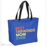 Best Taekwondo Mom Ever Martial Arts Tkd Gift Tote Bag thumb 2