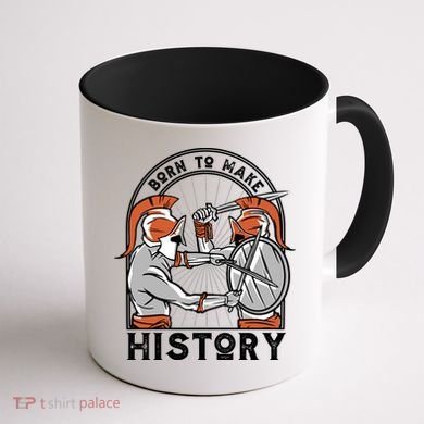 Born To Make History Spartan Coffee Mug back