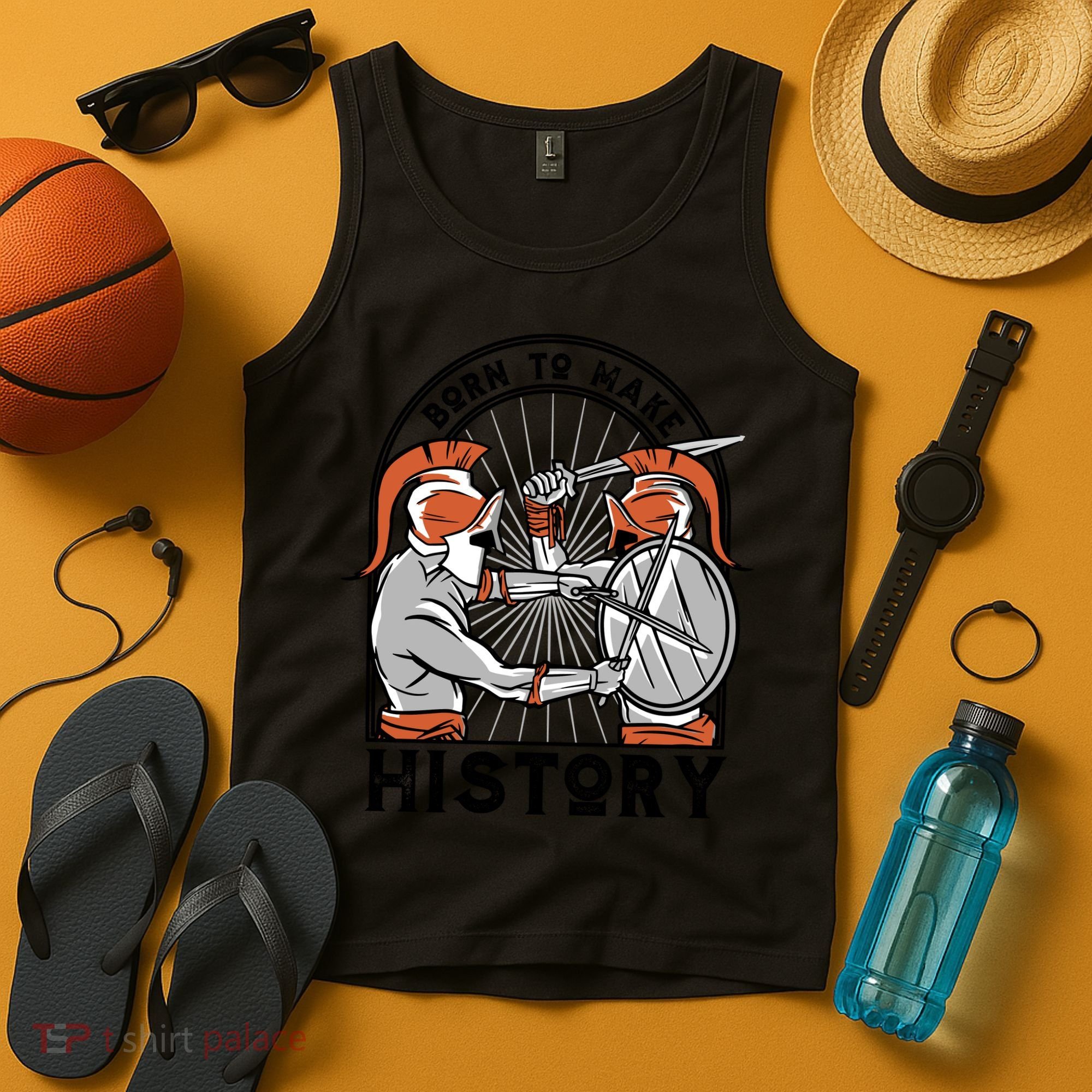 Born To Make History Spartan Tank Top