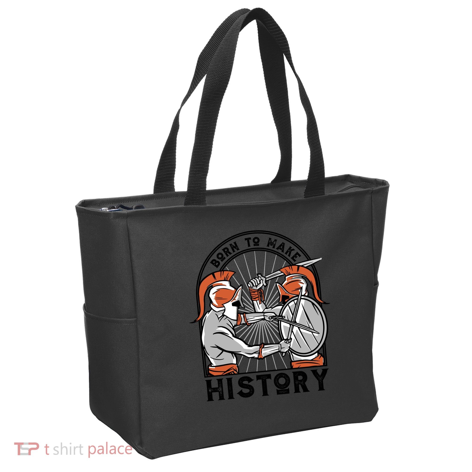 Born To Make History Spartan Tote Bag