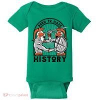 Born To Make History Spartan Baby Bodysuit thumb 0