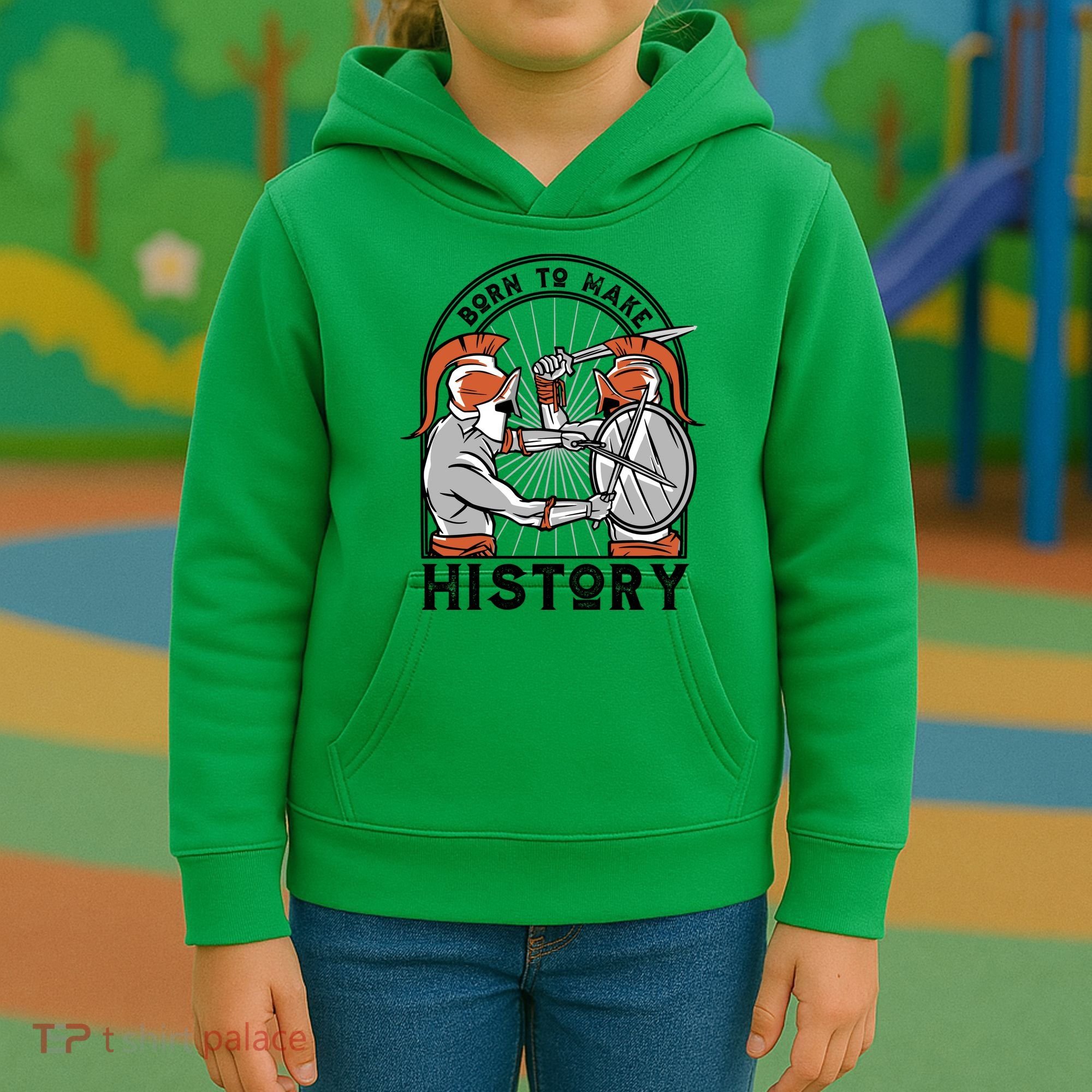 Born To Make History Spartan Kids Hoodie