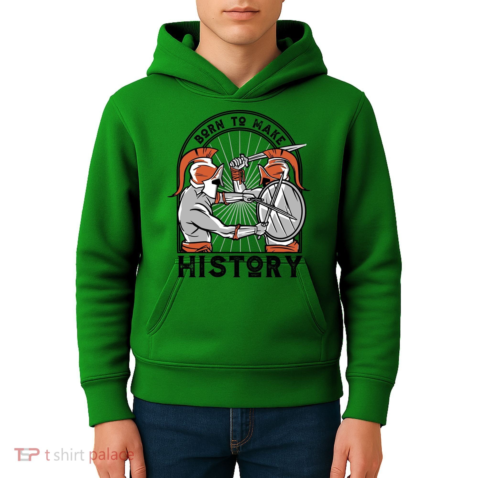 Born To Make History Spartan Kids Hoodie