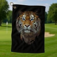 Bengal Tiger Meaningful Gift Endangered Wildlife Lover Big Cat Gift Golf Towel thumb 1