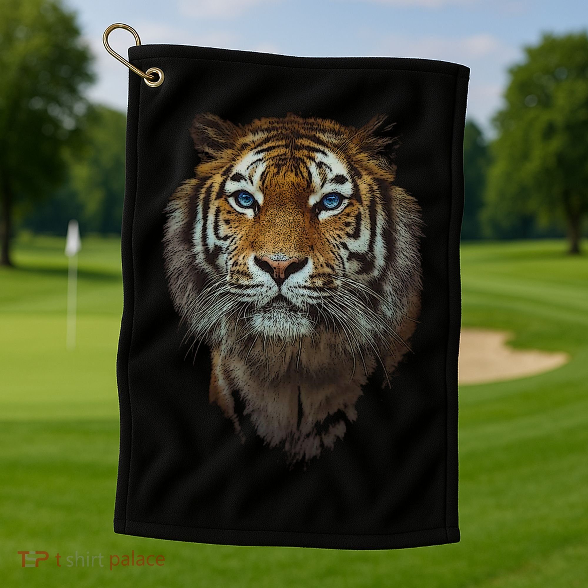 Bengal Tiger Meaningful Gift Endangered Wildlife Lover Big Cat Gift Golf Towel