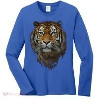 Bengal Tiger Meaningful Gift Endangered Wildlife Lover Big Cat Gift Women's Long Sleeve Shirt thumb 0