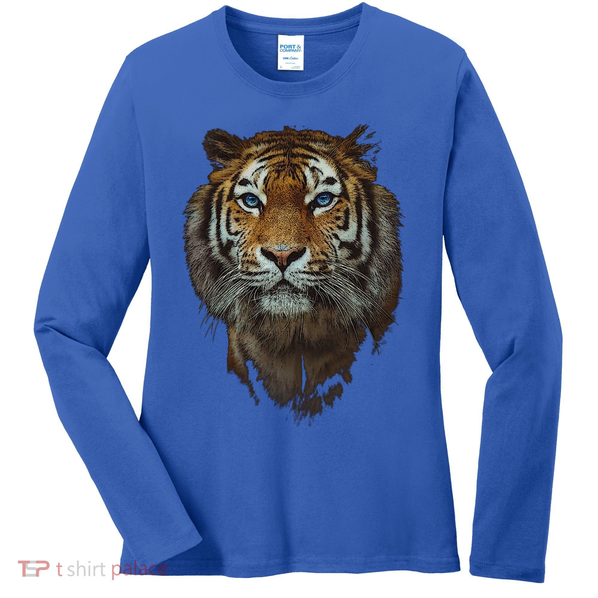 Bengal Tiger Meaningful Gift Endangered Wildlife Lover Big Cat Gift Women's Long Sleeve Shirt