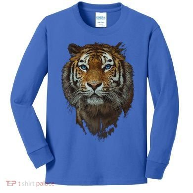 Bengal Tiger Meaningful Gift Endangered Wildlife Lover Big Cat Gift Kids Long Sleeve Shirt