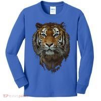 Bengal Tiger Meaningful Gift Endangered Wildlife Lover Big Cat Gift Kids Long Sleeve Shirt thumb 0