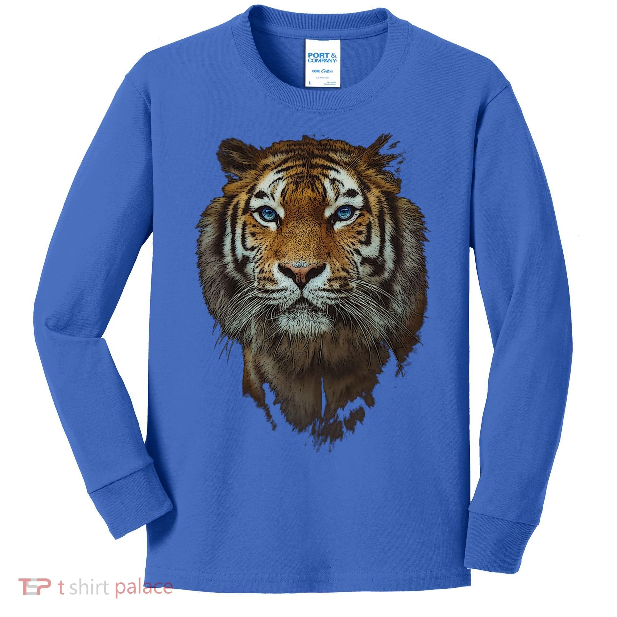 Bengal Tiger Meaningful Gift Endangered Wildlife Lover Big Cat Gift Kids Long Sleeve Shirt