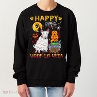 Bull Terrier Mummy Happy Woofgreat Giftlogreat Giftween Halloween Pumpkin Gift Women's Sweatshirt thumb 0