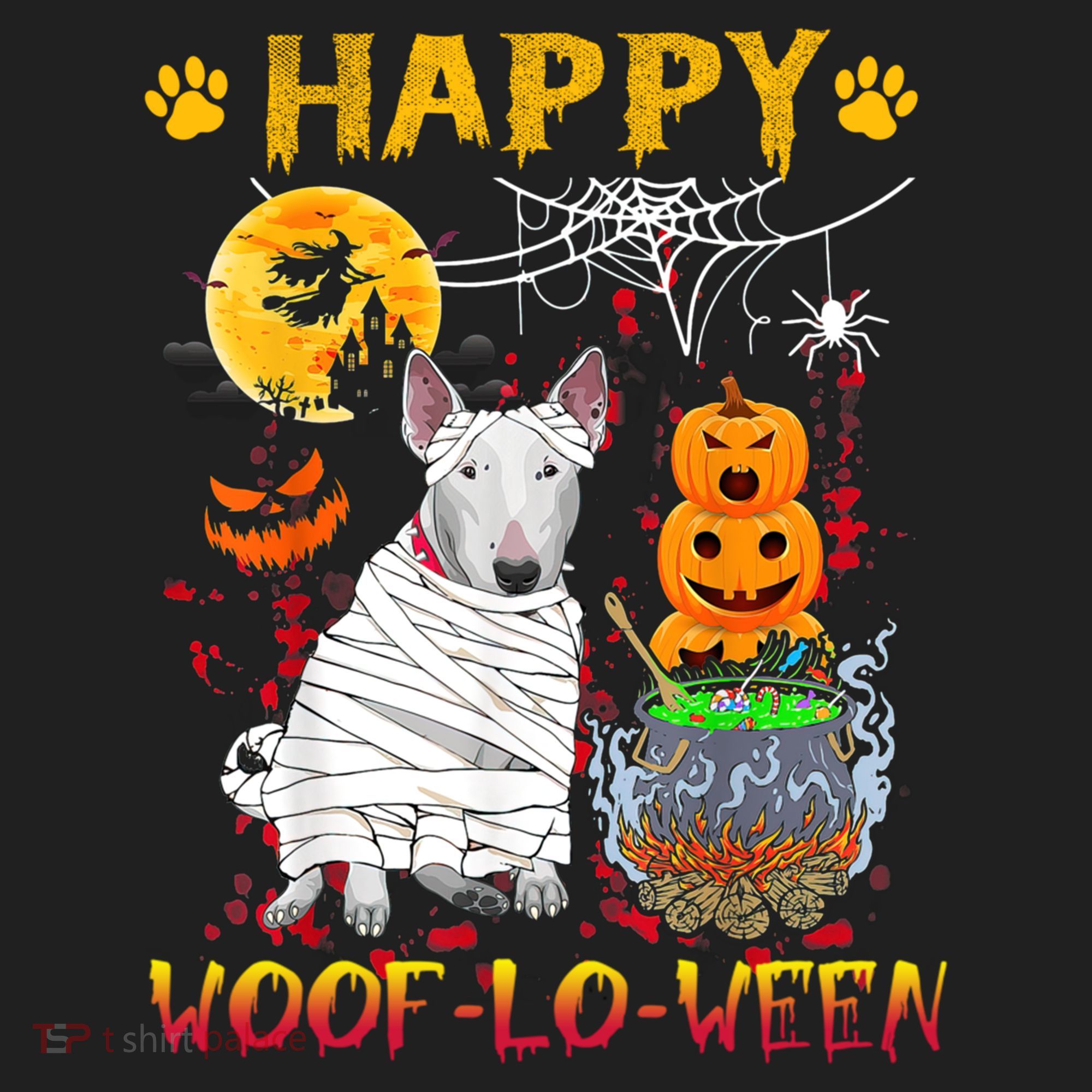 Bull Terrier Mummy Happy Woofgreat Giftlogreat Giftween Halloween Pumpkin Gift Hat