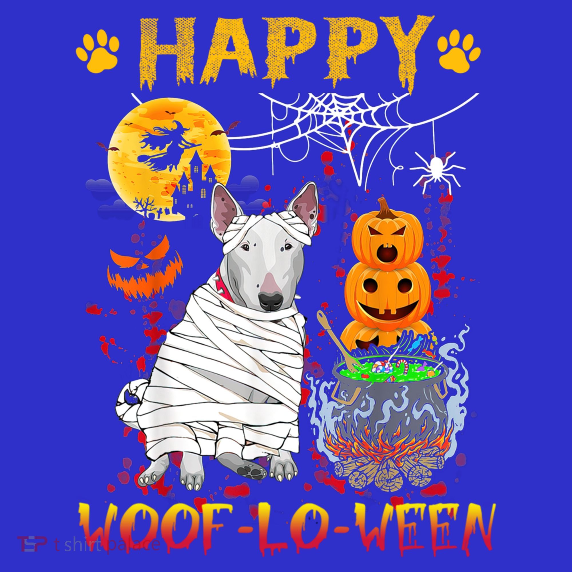 Bull Terrier Mummy Happy Woofgreat Giftlogreat Giftween Halloween Pumpkin Gift Hoodie