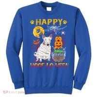 Bull Terrier Mummy Happy Woofgreat Giftlogreat Giftween Halloween Pumpkin Gift Sweatshirt thumb 0