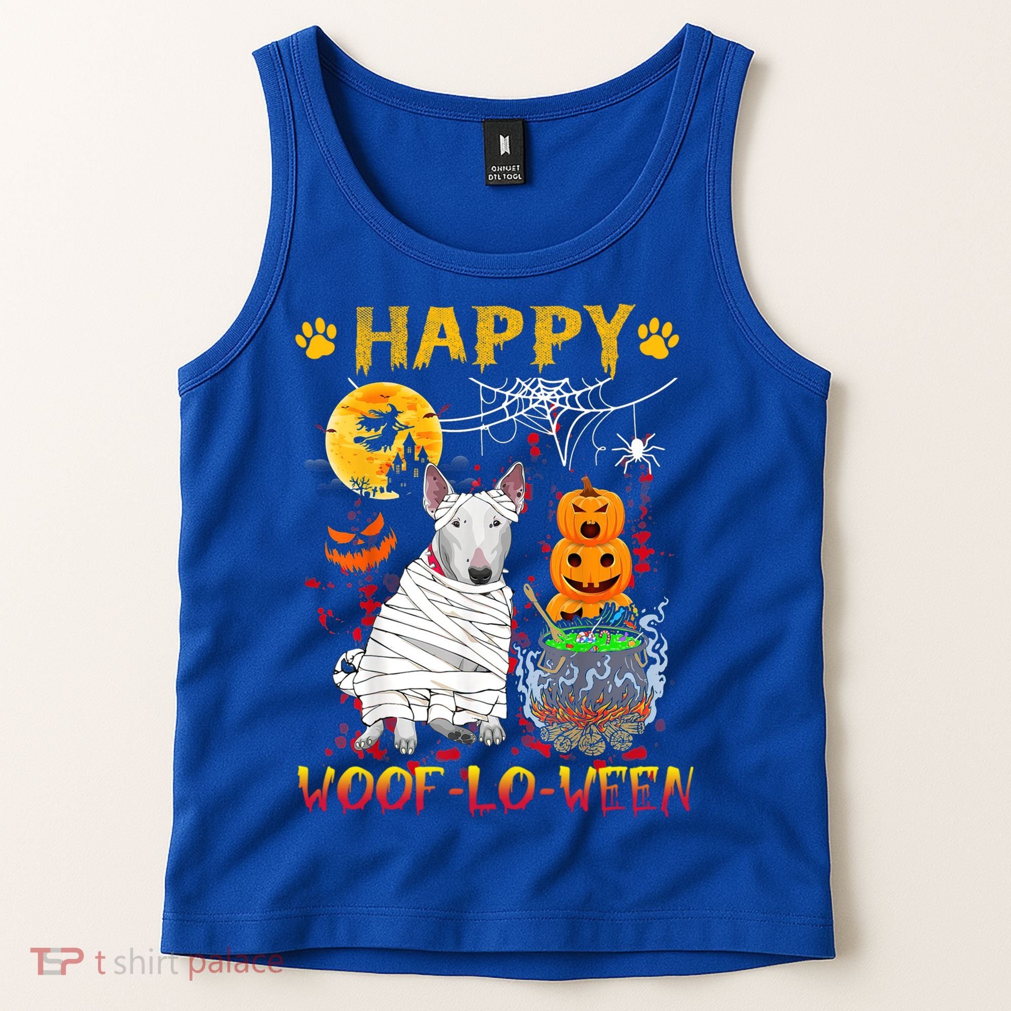 Bull Terrier Mummy Happy Woofgreat Giftlogreat Giftween Halloween Pumpkin Gift Tank Top