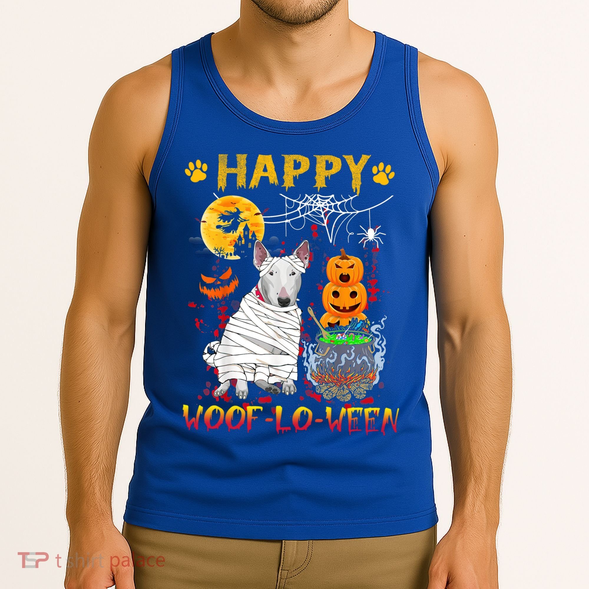 Bull Terrier Mummy Happy Woofgreat Giftlogreat Giftween Halloween Pumpkin Gift Tank Top