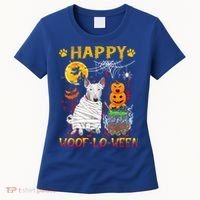 Bull Terrier Mummy Happy Woofgreat Giftlogreat Giftween Halloween Pumpkin Gift Women's T-Shirt thumb 0