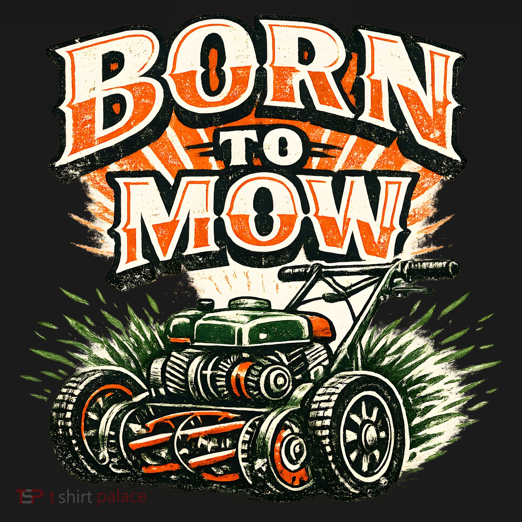 Born To Mow Landscaping Company Mowing Grass Coaster