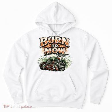 Born To Mow Landscaping Company Mowing Grass Hoodie