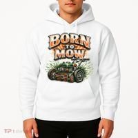 Born To Mow Landscaping Company Mowing Grass Hoodie thumb 2