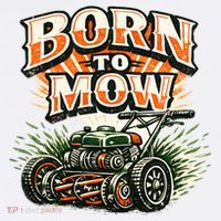 Born To Mow Landscaping Company Mowing Grass Sweatshirt thumb 3
