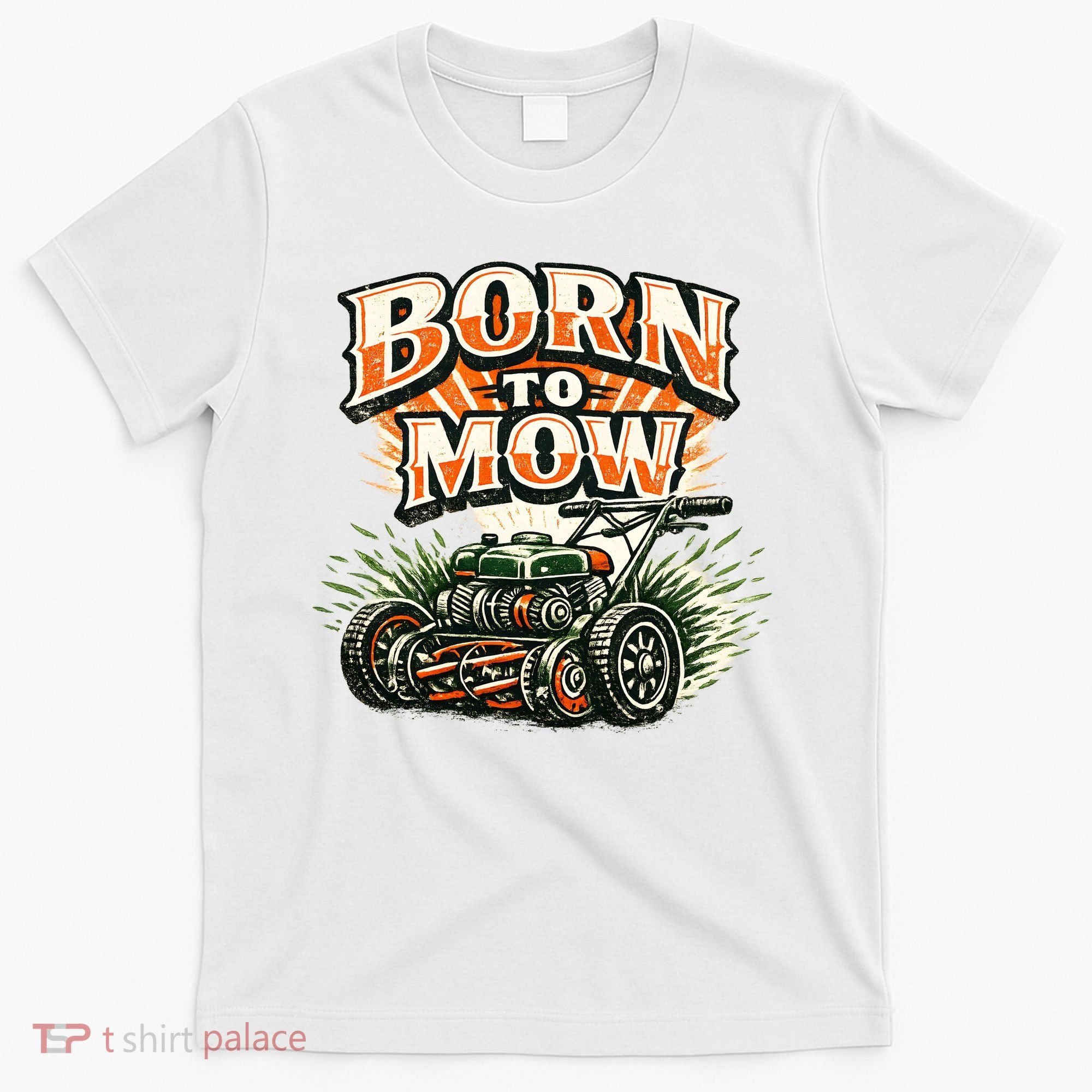 Born To Mow Landscaping Company Mowing Grass T-Shirt