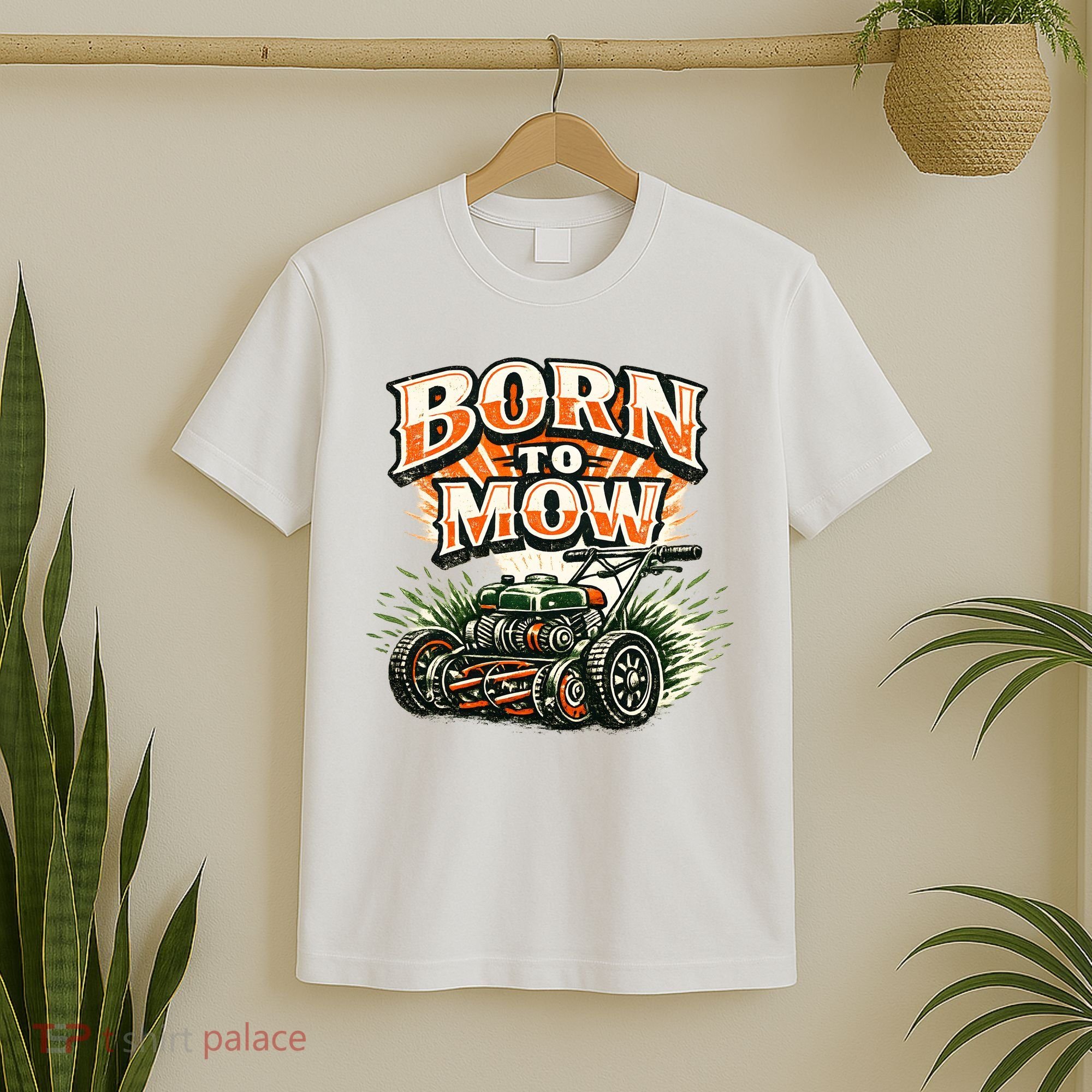 Born To Mow Landscaping Company Mowing Grass T-Shirt