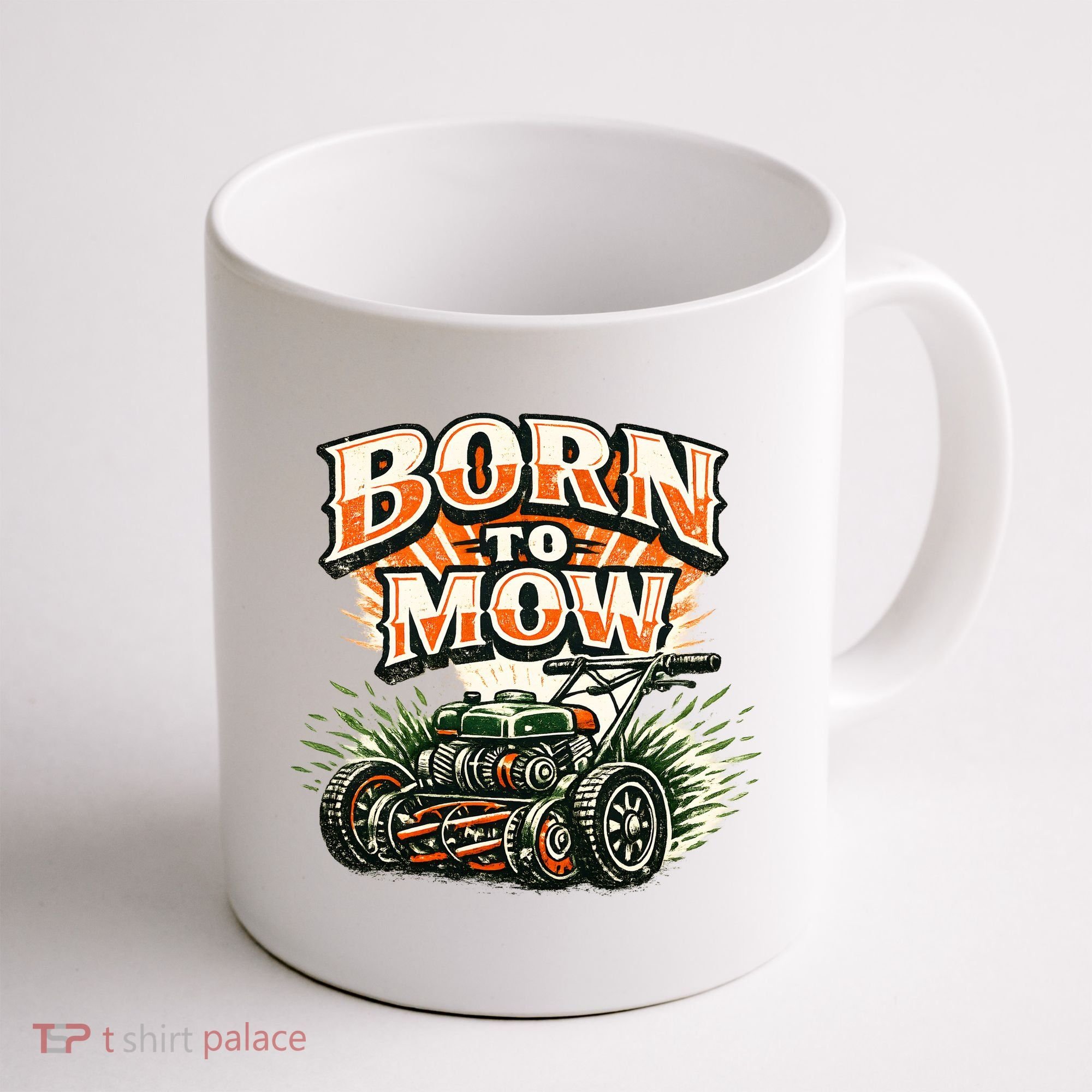 Born To Mow Landscaping Company Mowing Grass Coffee Mug