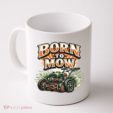Born To Mow Landscaping Company Mowing Grass Coffee Mug