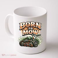 Born To Mow Landscaping Company Mowing Grass Coffee Mug thumb 0