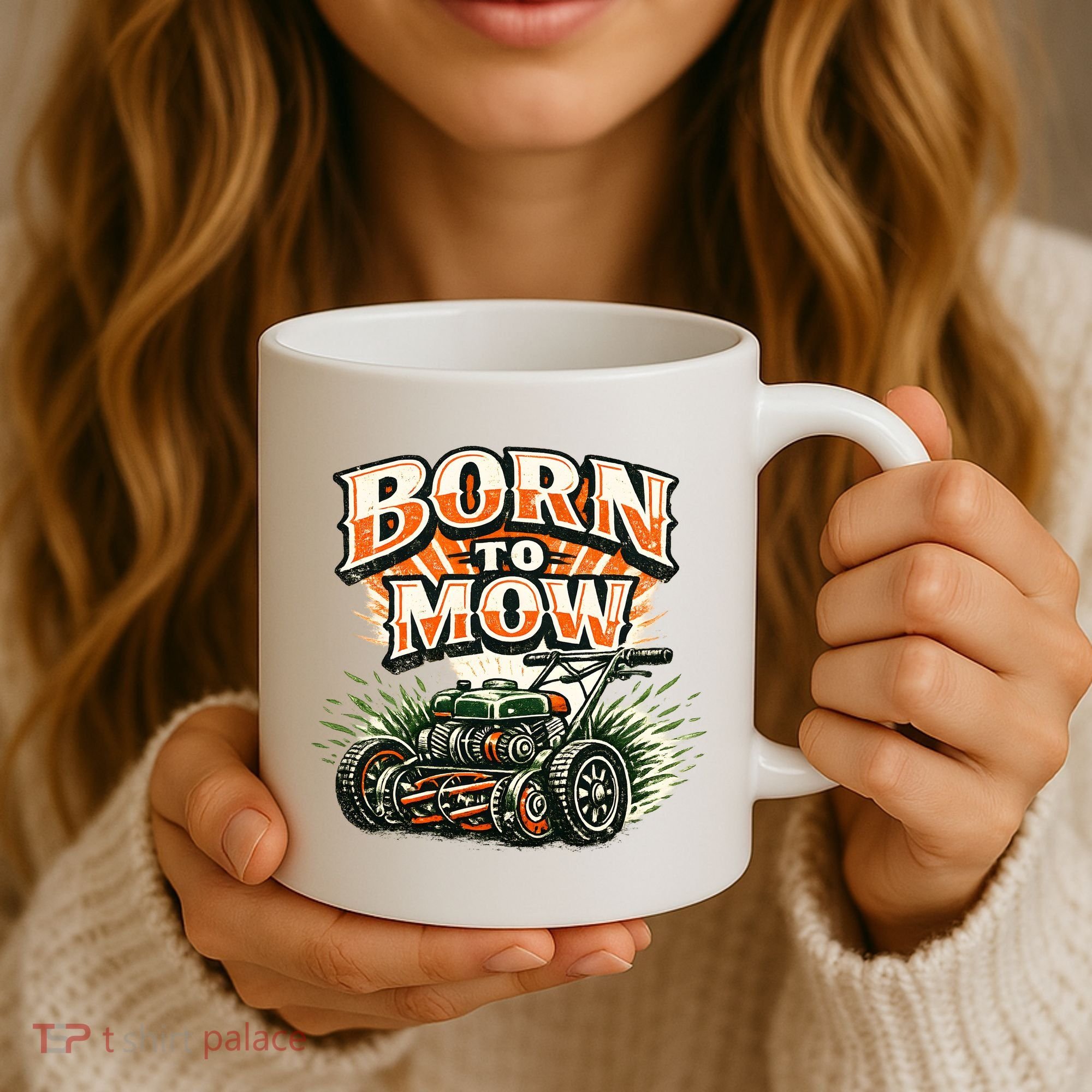 Born To Mow Landscaping Company Mowing Grass Coffee Mug