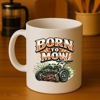 Born To Mow Landscaping Company Mowing Grass Coffee Mug thumb 4