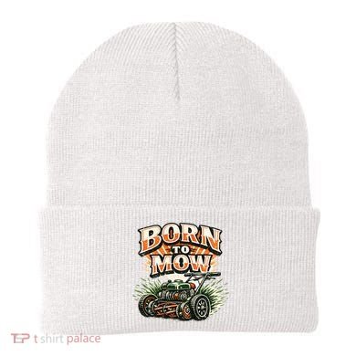 Born To Mow Landscaping Company Mowing Grass Beanie