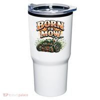 Born To Mow Landscaping Company Mowing Grass Tumbler thumb 0