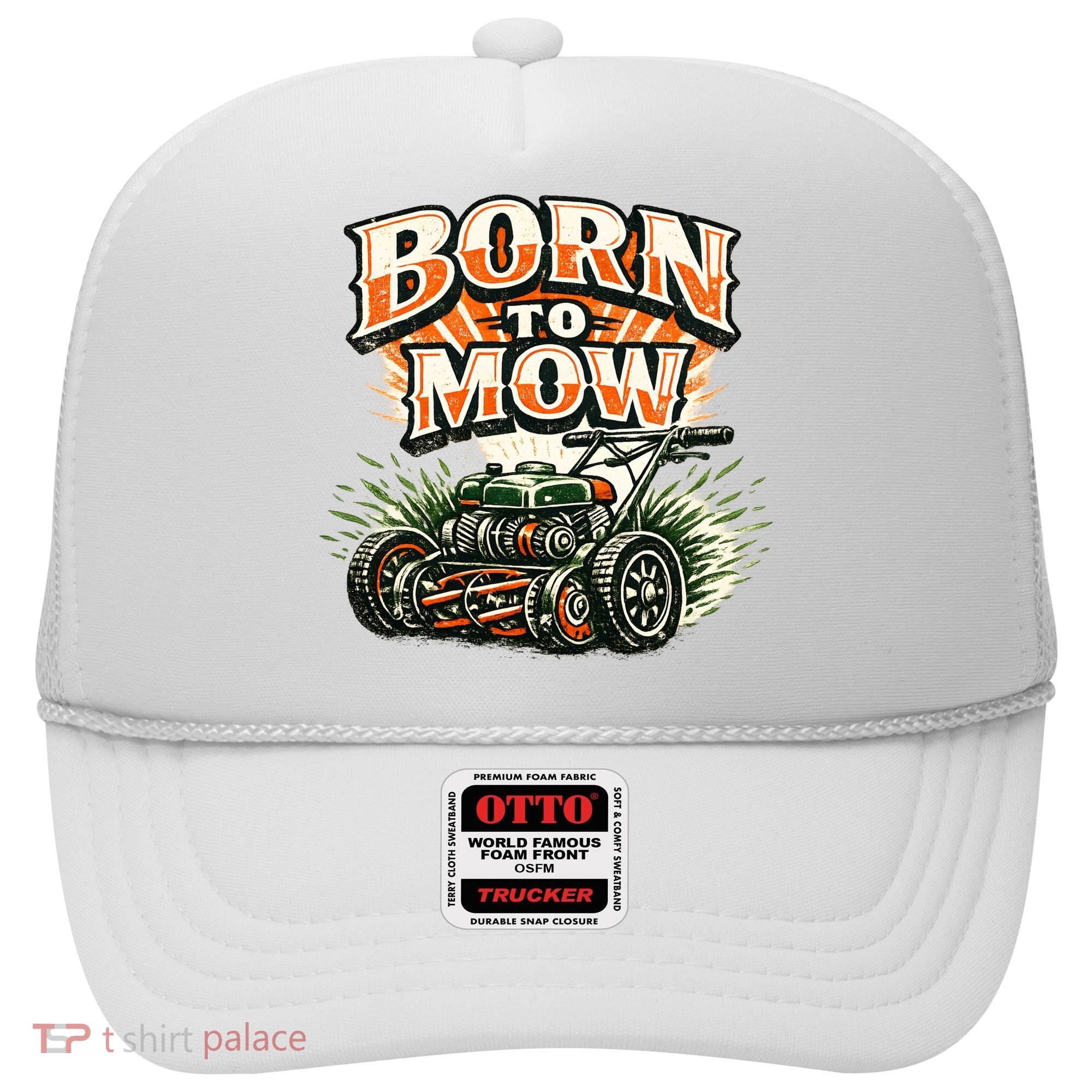 Born To Mow Landscaping Company Mowing Grass Hat
