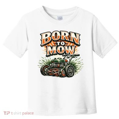 Born To Mow Landscaping Company Mowing Grass Toddler T-Shirt
