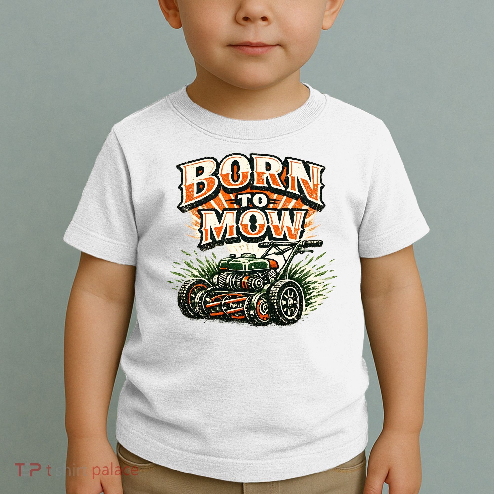 Born To Mow Landscaping Company Mowing Grass Toddler T-Shirt
