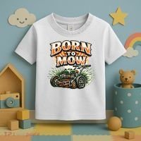 Born To Mow Landscaping Company Mowing Grass Toddler T-Shirt thumb 3