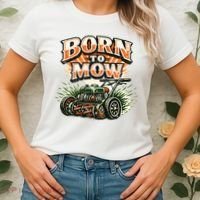 Born To Mow Landscaping Company Mowing Grass Women's T-Shirt thumb 2