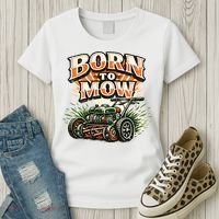 Born To Mow Landscaping Company Mowing Grass Women's T-Shirt thumb 3