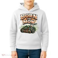 Born To Mow Landscaping Company Mowing Grass Kids Hoodie thumb 4