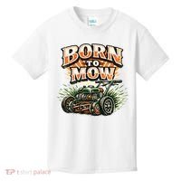 Born To Mow Landscaping Company Mowing Grass Kids T-Shirt thumb 0