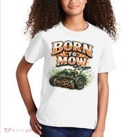 Born To Mow Landscaping Company Mowing Grass Kids T-Shirt thumb 2