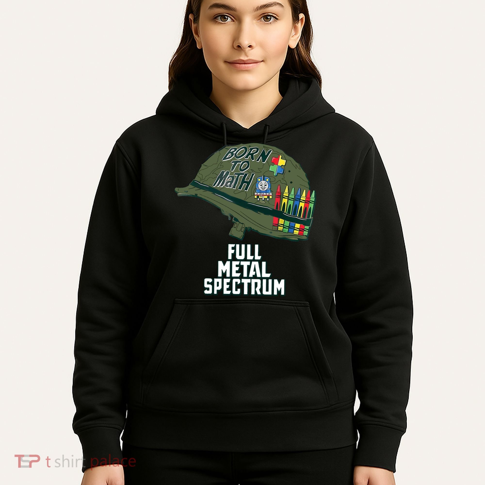 Born To Math Full Metal Spectrum Autism Awareness Hoodie