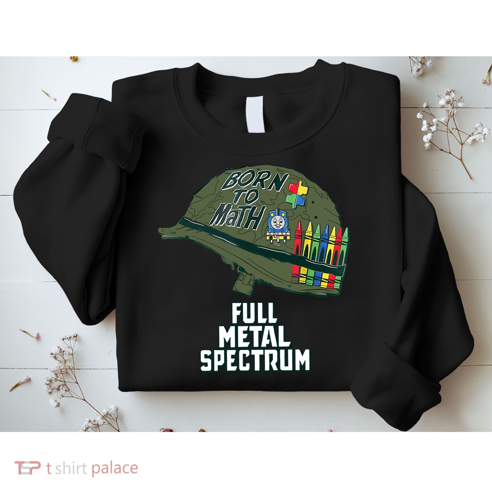 Born To Math Full Metal Spectrum Autism Awareness Sweatshirt