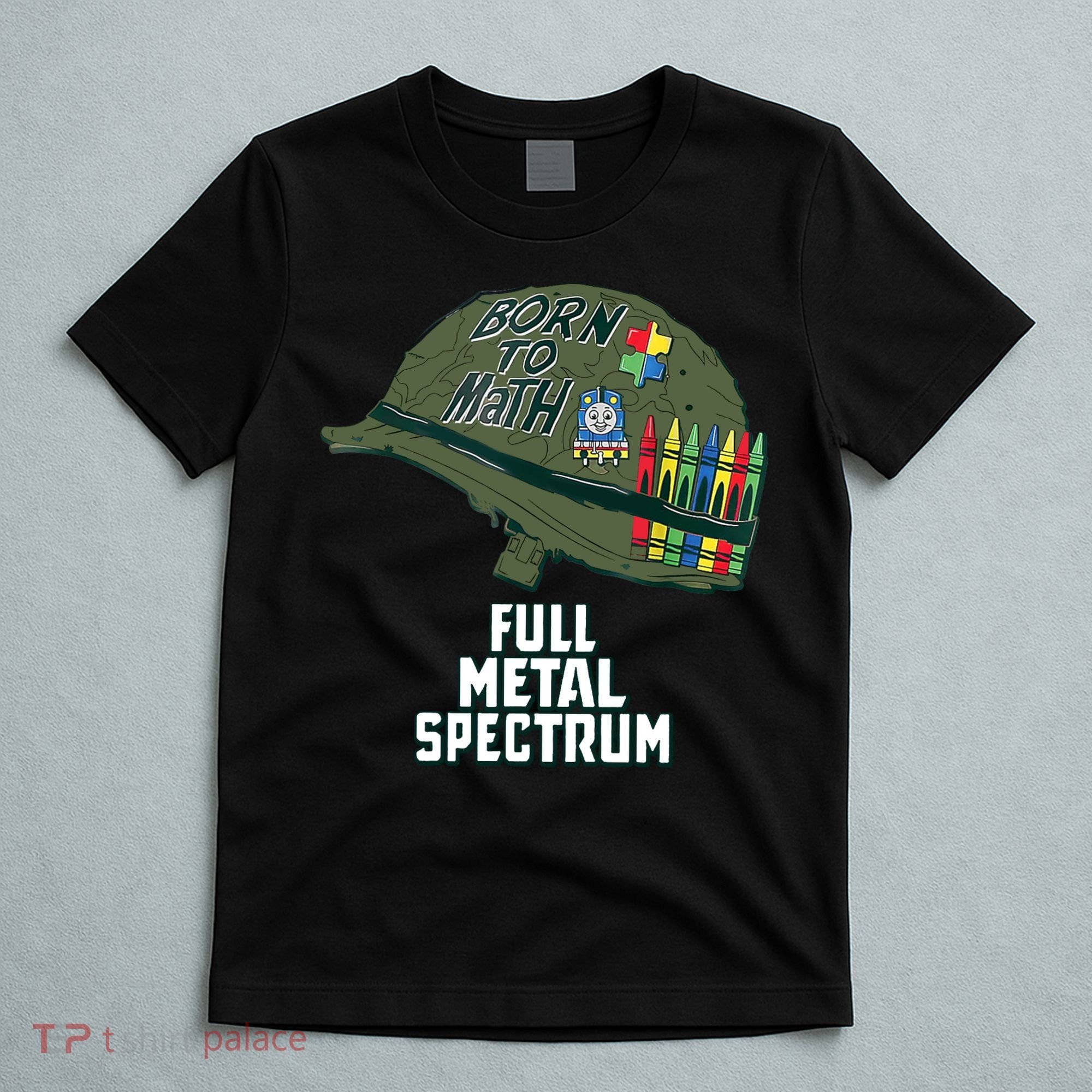 Born To Math Full Metal Spectrum Autism Awareness T-Shirt