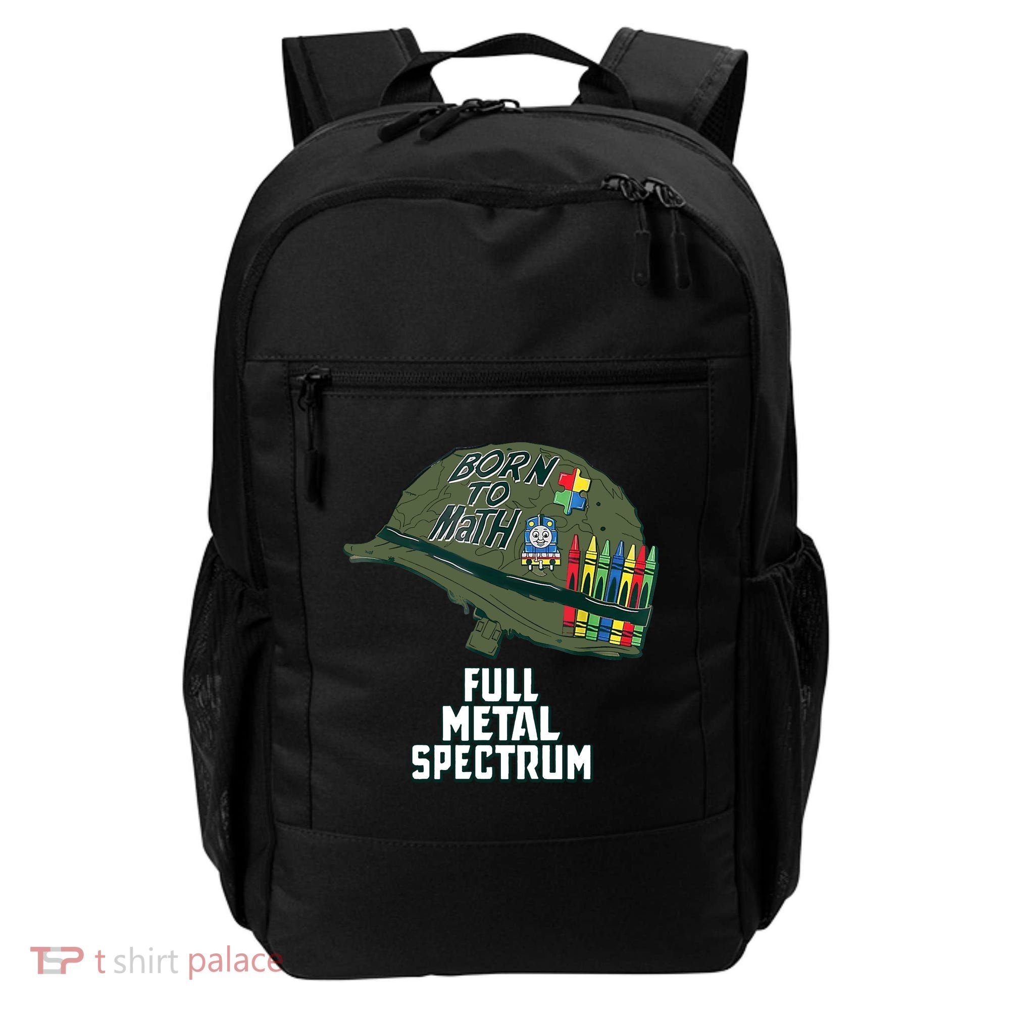 Born To Math Full Metal Spectrum Autism Awareness Backpack