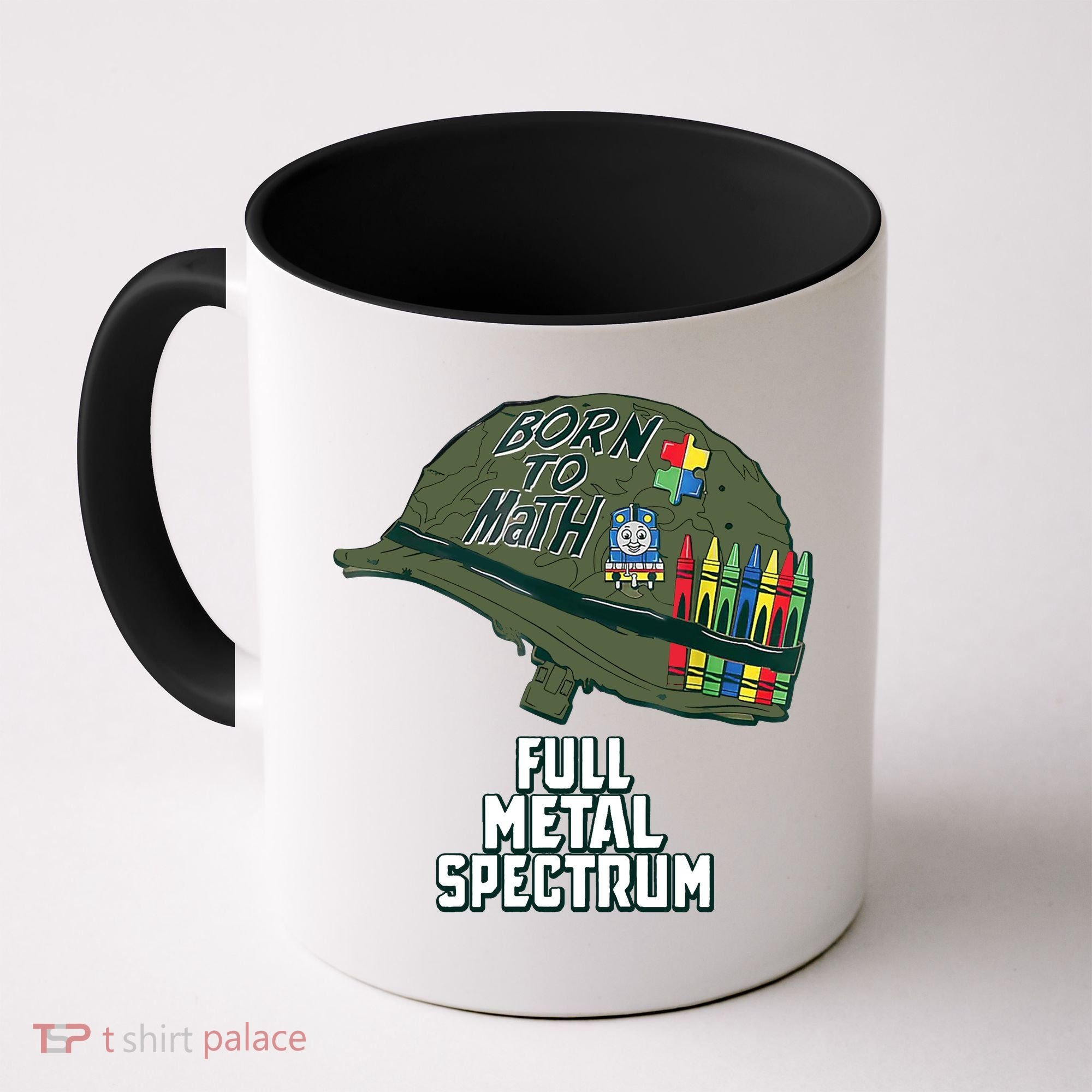 Born To Math Full Metal Spectrum Autism Awareness Coffee Mug