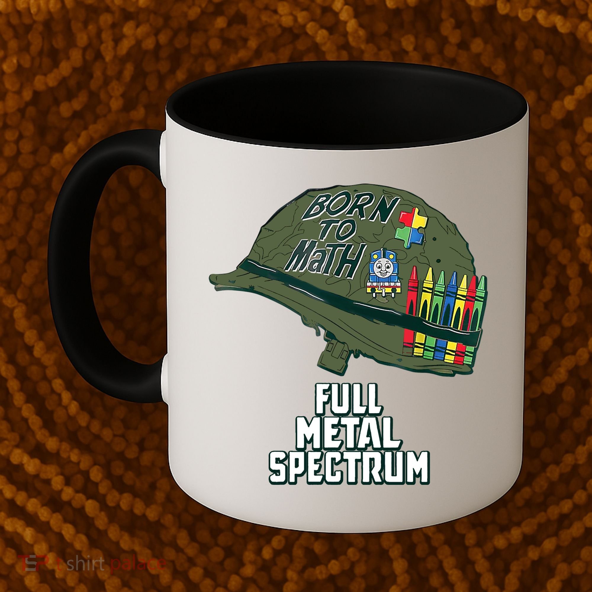 Born To Math Full Metal Spectrum Autism Awareness Coffee Mug