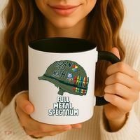 Born To Math Full Metal Spectrum Autism Awareness Coffee Mug thumb 3